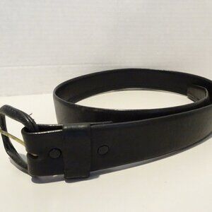 Bronzini Black Belt Cashmere Cowhide Size 34 Vintage